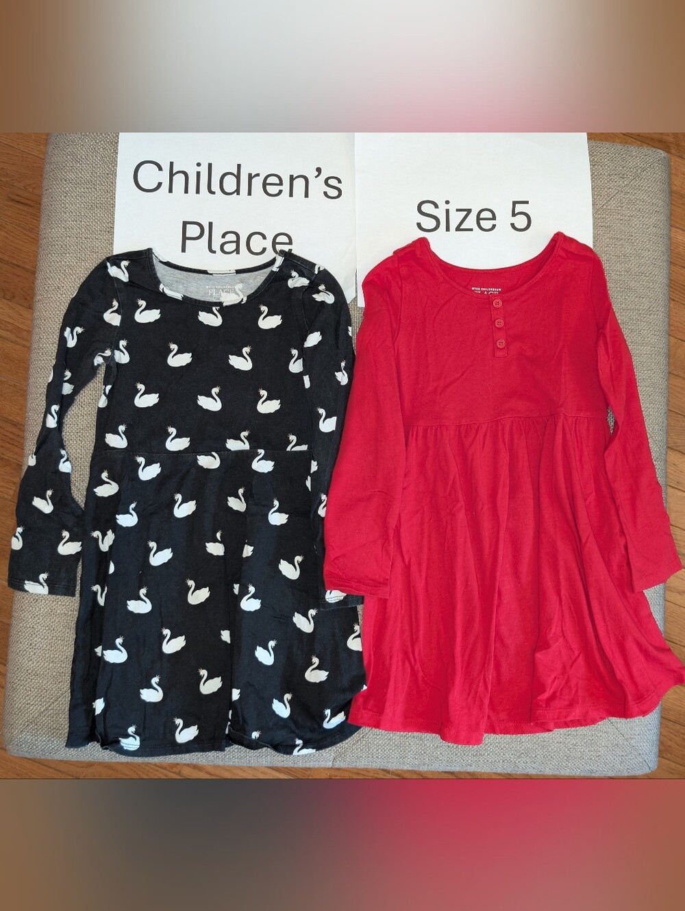 2 Children's Place 5T Long Sleeve Dresses